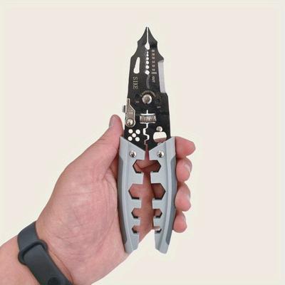 Industrial Grade Wire Stripping Pliers - Chrome Vanadium Steel High Hardness For Cutting Stripping Winding Crimping Electrician.