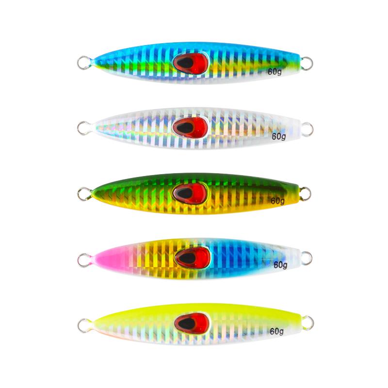 JIGGINGSOUL-RTS191- 60g 80g Casting Jigging Fishing Lures Sense Slow Pitch Metal Saltwater Jig Bait Lead Fish Pesca