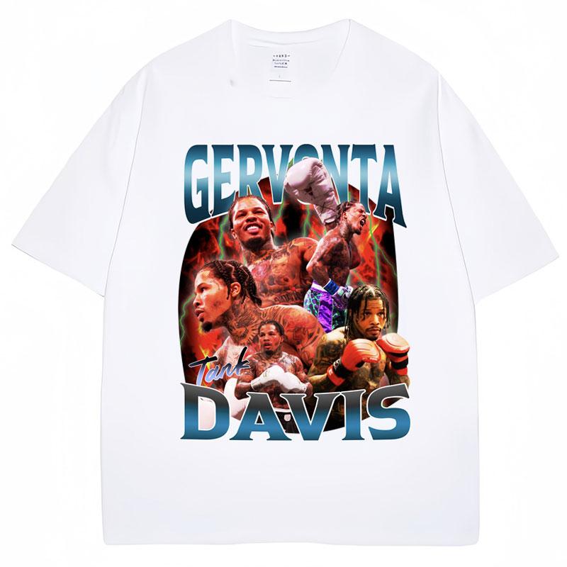 Tank Gervonta Davis Print Vintage Style T Shirt Harajuku Hip Hop Loose Vintage T Shirts Boxing Tee Shirt
