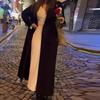 2023 Autumn/Winter European & American High-End Mid-Length Woolen Coat with Slit