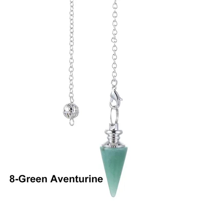 Pietra Naturale Pietra di Quarzo Cristallo di Rocca Punto Esagonale Pendente Chakra Reiki Pendolo Cristallo Radiestesia Gioielli Spirituali