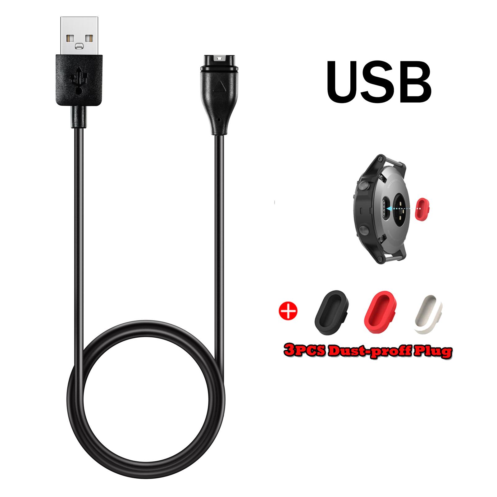 

1 метр Кабель для зарядки USB Type C для Garmin Fenix 8 7 7S 7X 6 6S 6X Зарядное устройство Vivoactive 3 4 5 4S Venu 2 2S с пылезащитной заглушкой