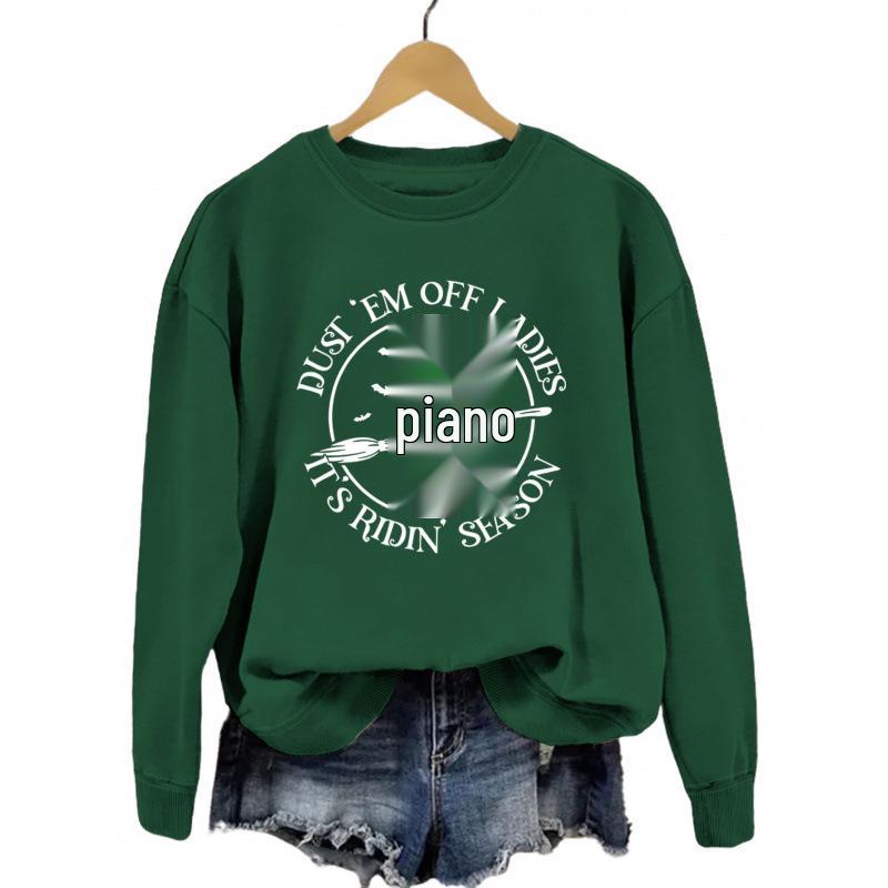 Fun Print Ladies' Fashion Round Neck Hoodie - Comfortable & Versatile Autumn Arrival