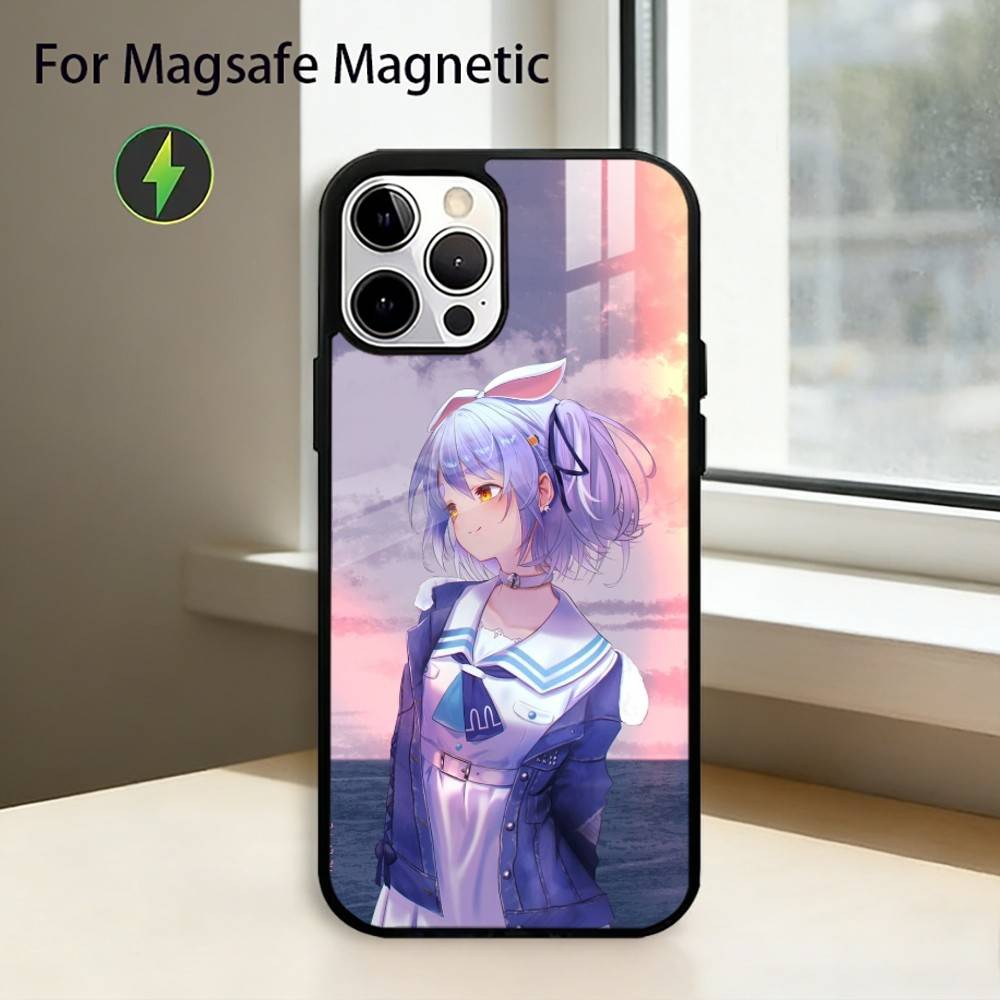Holo U-Usada Pekora Phone Case For iPhone17,16,15,14,13,12,11 Plus,Pro Magnetic with Magsafe Wireless Charging