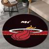 Miami Heat Basketball Kunst Runder Teppich für Wohnzimmer, Schlafzimmer, Spielzimmer, Stuhlunterlage, Teppich, Kreis Teppich, Große Größe Fan Weihnachtsgeschenk