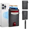 Credit Card Holder Men Magnetic Wallets Rfid Blocking Carbon Bank Cardholder Case Wallet for IPhone 16 15 14 Pro Max