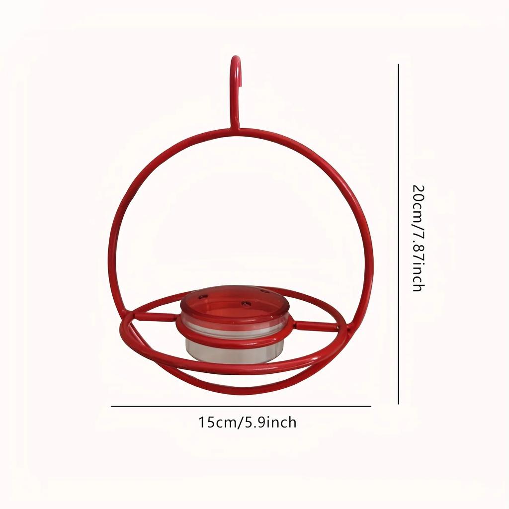 Kolibri-Tränke Futterspender mit roter Schale Outdoor Kolibri Futterspender lockt Vögel für Außen Garten Hinterhof Terrasse Deck