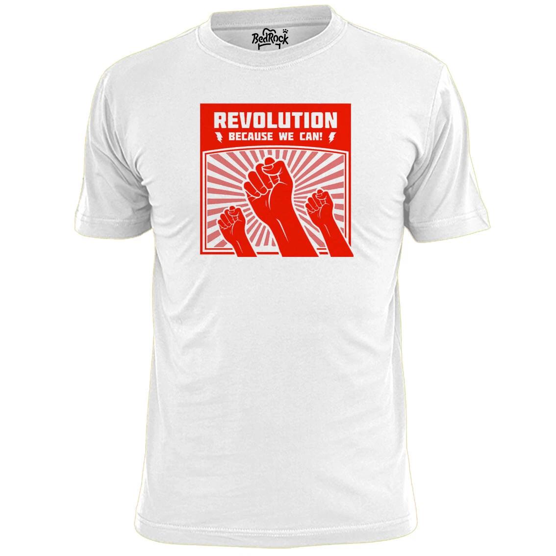 Mens Revolution Because We Can T shirt Protest Anti Establishment 3XL