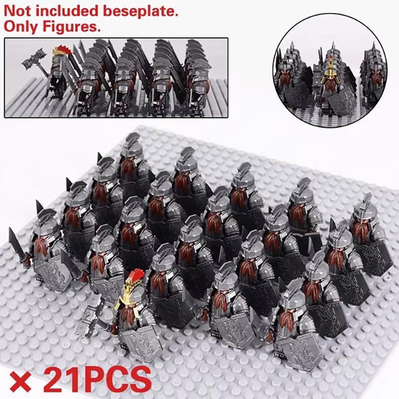 Medieval Dwarf Wild Boar Chariot Army Figures Set Mini Lord Building Blocks Bricks Toy
