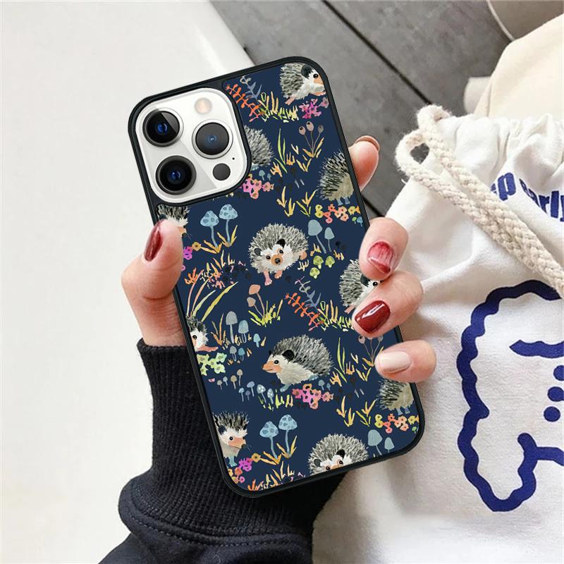 Kawaii Little hedgehog colored Phone Case For iPhone 17 Air 15 16 Cover  11 13 14 Pro Max 12 Plus Max Fundas