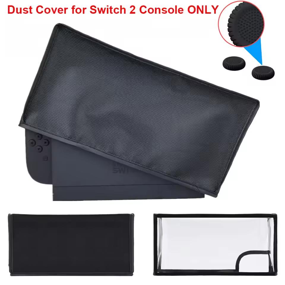 Transparent Dust Cover for Switch 2 Anti Scratch Dust Guard Waterproof Sleeve Mesh Stopper Net for NS Switch 2 Game Console Dock