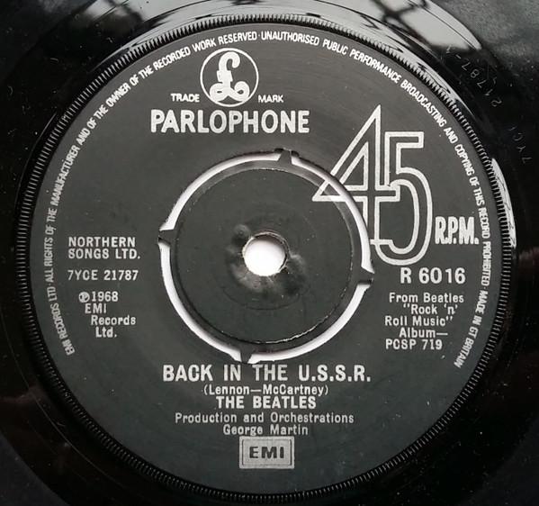 7inch Record BEATLES  Back In The USSR  Twist And Shout R6016 Parlophone App 1976 UK Rock Used