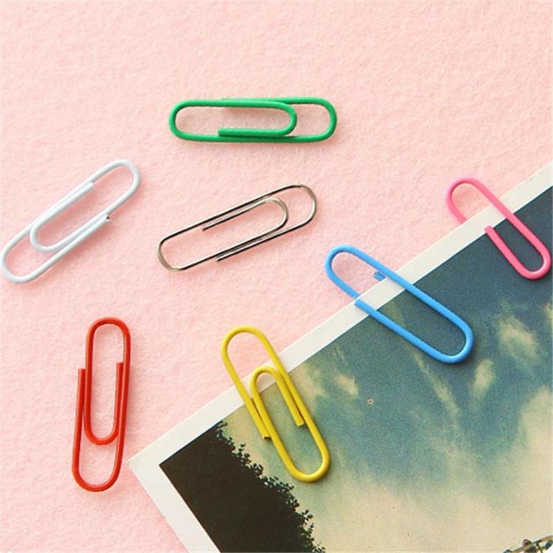 10 Colors Accessories Paper Clips Notebook Memo Pad Filing Bookmark binder Paperclips Student Office Binding Supplies Stationary