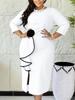 D612 Women's Winter 2025 Elegant Ruffle Bodycon Slit Dress