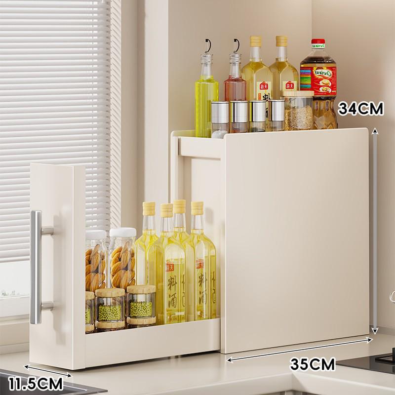 Scaffale Organizer Multifunzione per Spezie e Oli da Banco da Cucina