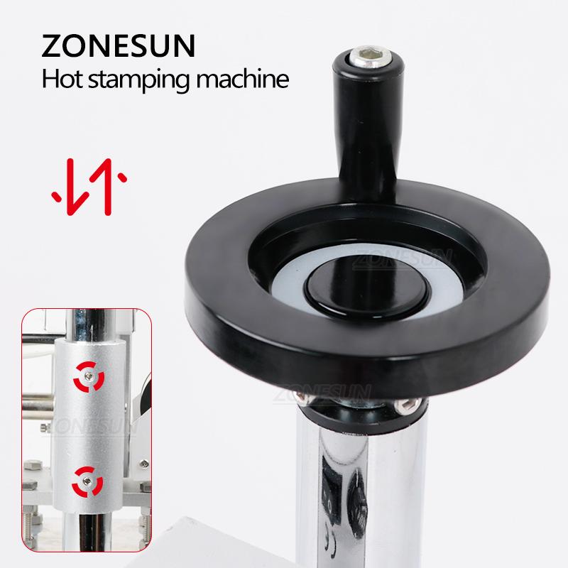 ZONESUN ZS-110C Digital Hot foil stamping machine heat press machine larger workbench with foil holder for leather embossing