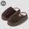 Home cotton slippers winter thick bottom plush warm indoor household non-slip winter cotton drag winter