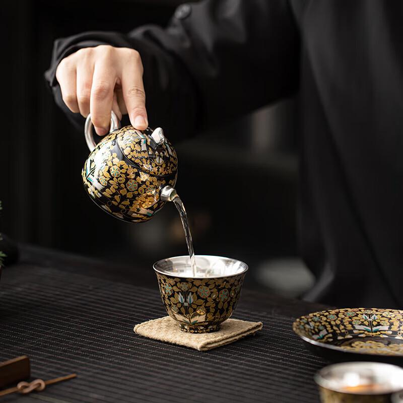 Master Zheng Wenqiang Gilded Ceramic Kung Fu Tea Set