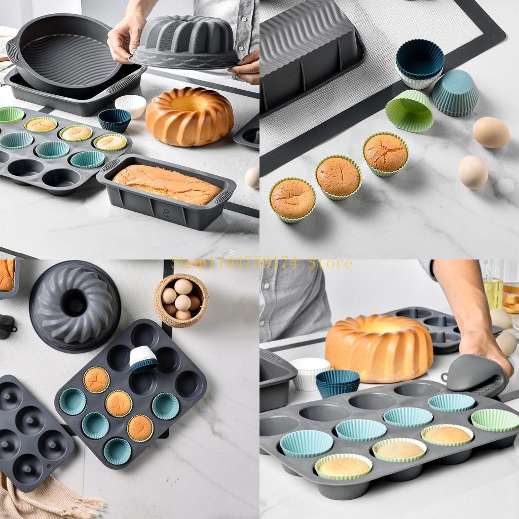 24Pcs Silicone Cupcakes Liners Reusable Muffin Cups for Homemades Treats Heatresistant Cupcakes Holder Dishwasher Safe top sale China Mainland