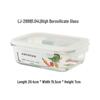 Longshida Borosilicate Glass Bento Box with Compartments – Airtight and Fresh-Keeping for Meals and Fruit.