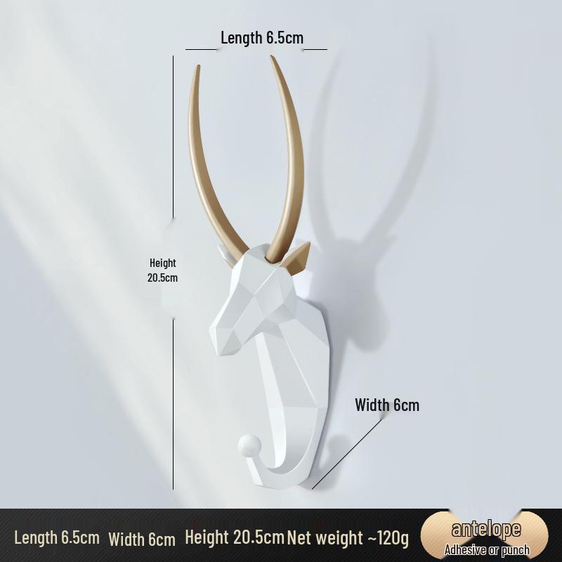 Antler Adhesive Entryway Key Hook – No-Drill Wall-Mounted Decorative Hook