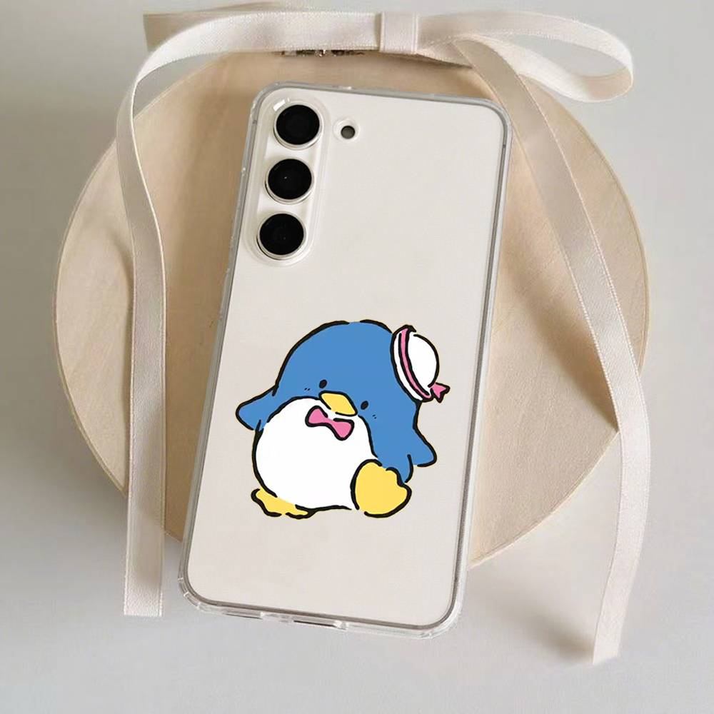 Cute T-TuxedoSam Phone Case For Samsung Galaxy S21 S22 S23 S24 S25ULTRA FE Ultra Plus5G A52S Transparent Cover
