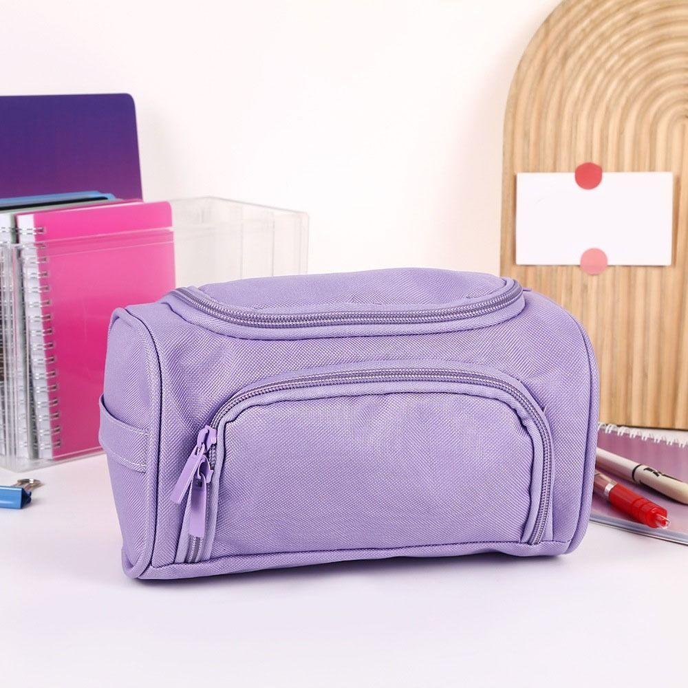 Oxford Cloth Double-Layer Pencil Case Wear-resistant Stationery Organizer Pencil Bag  Boy Girl