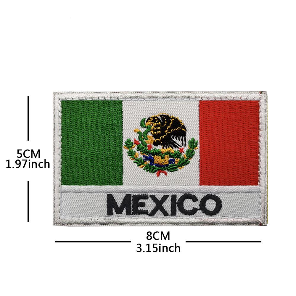 Toppa Bandiera Nord America: Messico, Portogallo, Argentina, Giamaica - Adesivo, Ricamo, Bracciale in Velcro