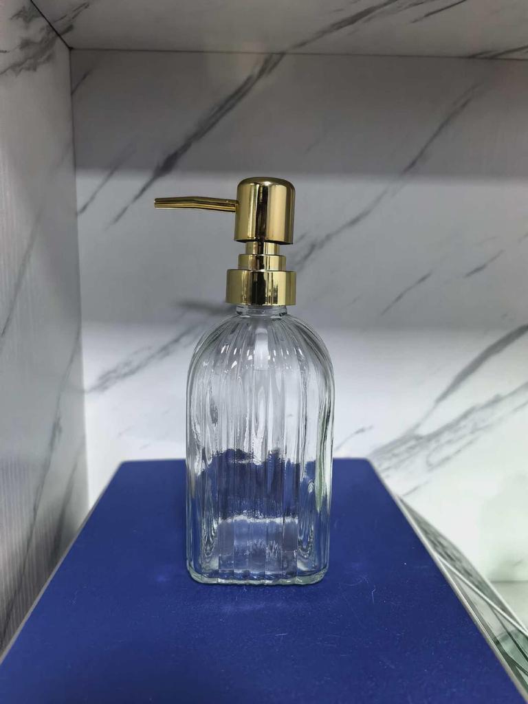 410ml Glass Pump Bottle for Hand Sanitizer, Soap, Shampoo, and Shower Gel