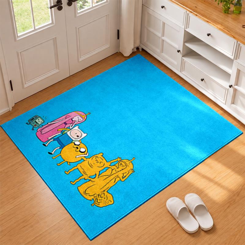 Adventure Time Carpet Door Mat for Living Room or Bedroom Protective Mat Under Chair Office Decoration Christmas Gift Birthday Present
