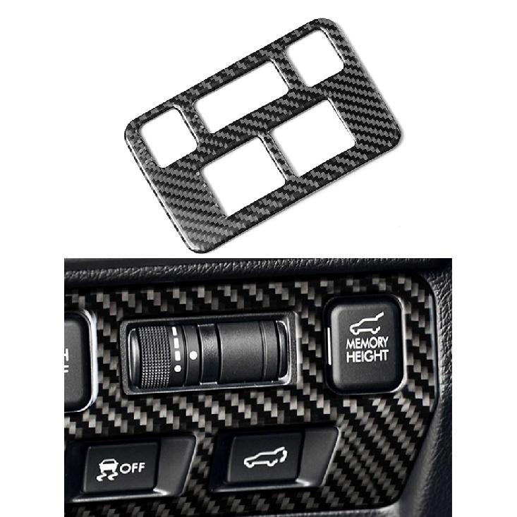 Car Carbon Fiber Central Console A/C Switch Panel Rear Dashboard Side Air Vent Outlet Cov For Subaru Forester 2013-2018