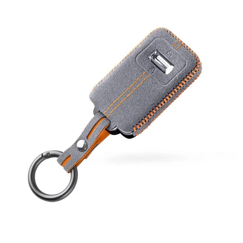 Leather Car Key Case Cover For Zeekr 9X 001 Key Fob Cover Protective Shell Key Buckle Interior Decoration Accessories