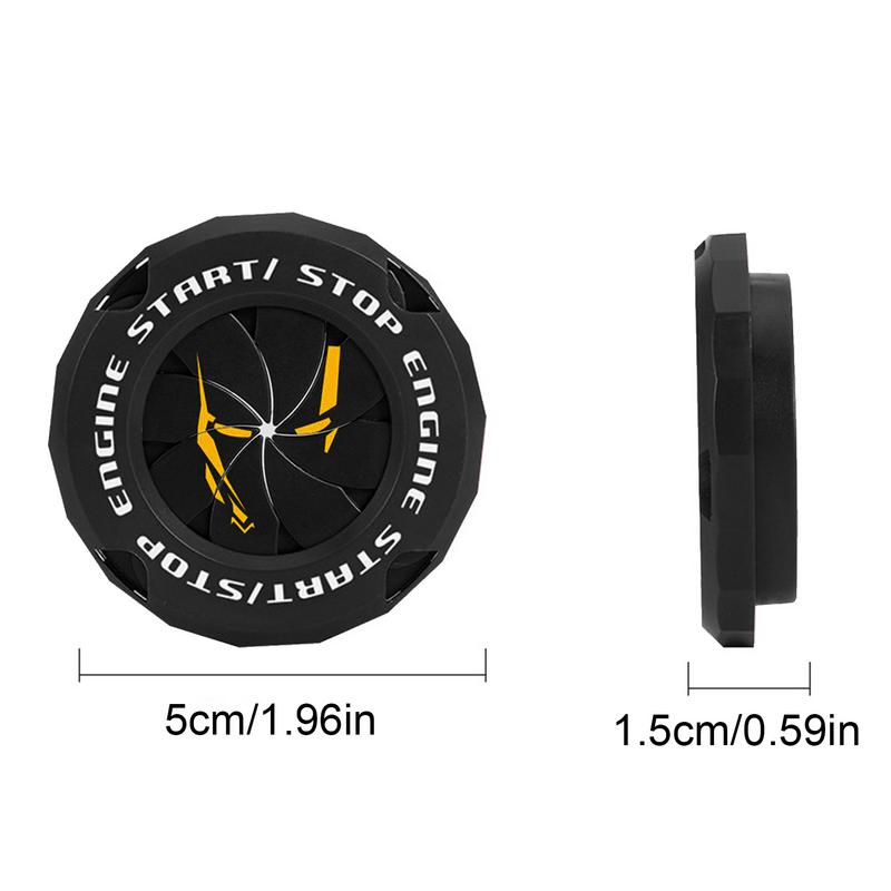 Auto Engine Button Protective Cover Car Start Stop Sticker Car Start Stop Button Cover Vehicle Engine Button Decoration Covers