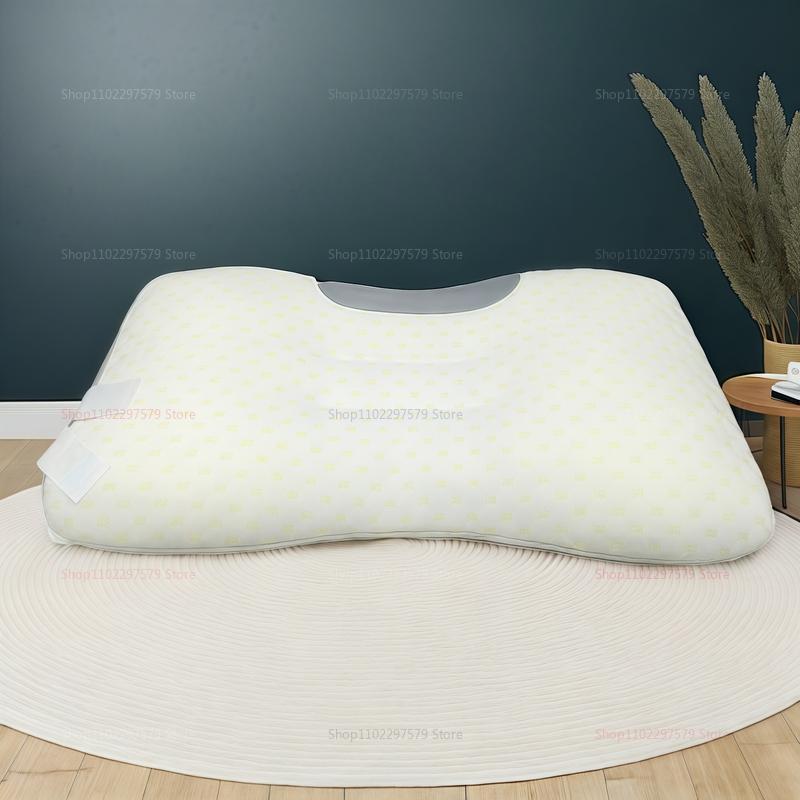 Cervical Orthopedic Neck Pillow for Better Sleep and Neck Support Soybean Fiber SPA Massage Pillow for Home Travel Bedrest