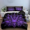 "Purple Goat Head Art Decor" Bedding Set with 1 Duvet Cover 2 Pillowcases Single Double King Queen, Gift