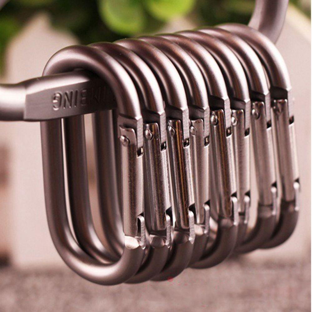 Aluminum Rings Outdoor Tool Camp Mountaineering Hook Climing Carabiner Buckle Keychain Travel Kit