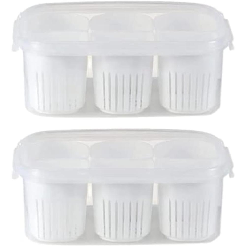 

2 больших ящика для хранения цветов зеленого лука, ящик для хранения в холодильнике с зеленым луком, имбирем, чесноком, ящик для хранения кухонных ингредиентов