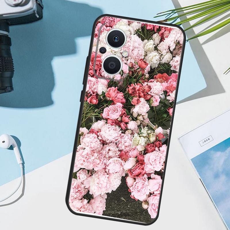 Peonies Beautiful Flower Case For OPPO Reno 12 F 13 13F 11 8T 7 8 10 Pro OPPO Find X8 X6 Pro X3 X5 Lite Cover Funda
