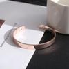 Bracelet Ouvert Magnétique Or Rose pour Hommes et Femmes - Bijoux Style Européen & Américain