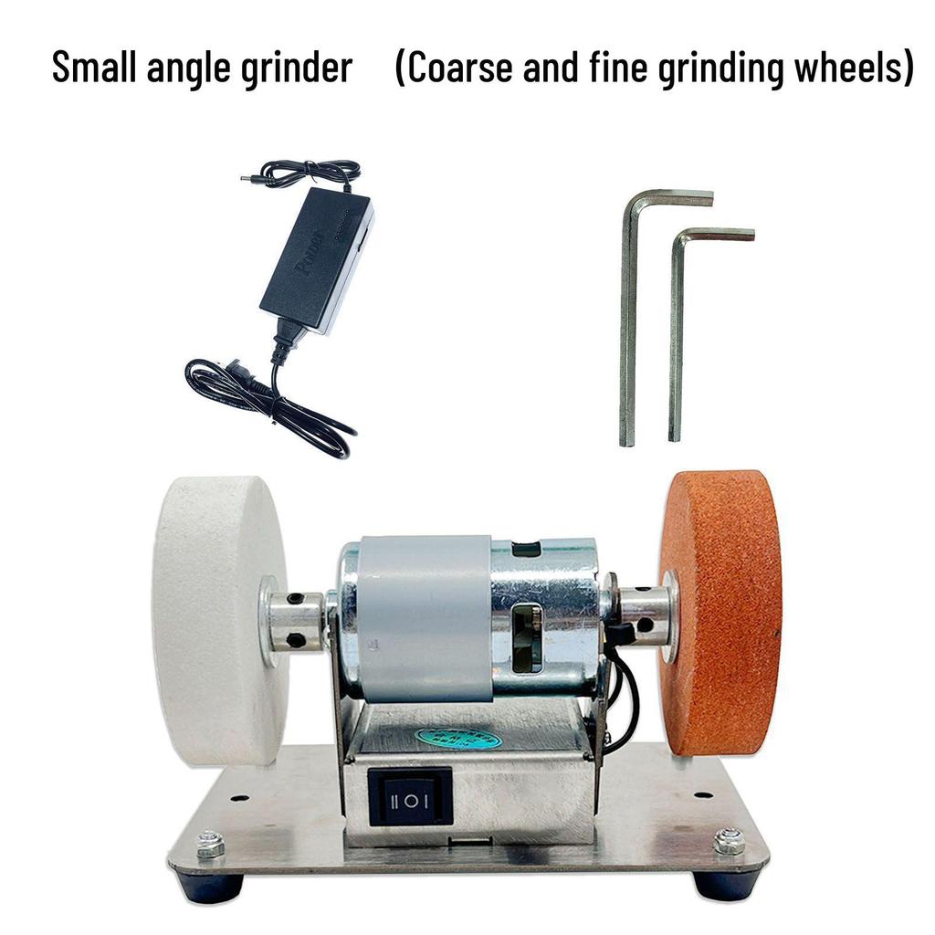 Compact Electric Bench Grinder with Coarse and Fine Wheels for Grinding, Polishing, Drilling, and Knife Sharpening