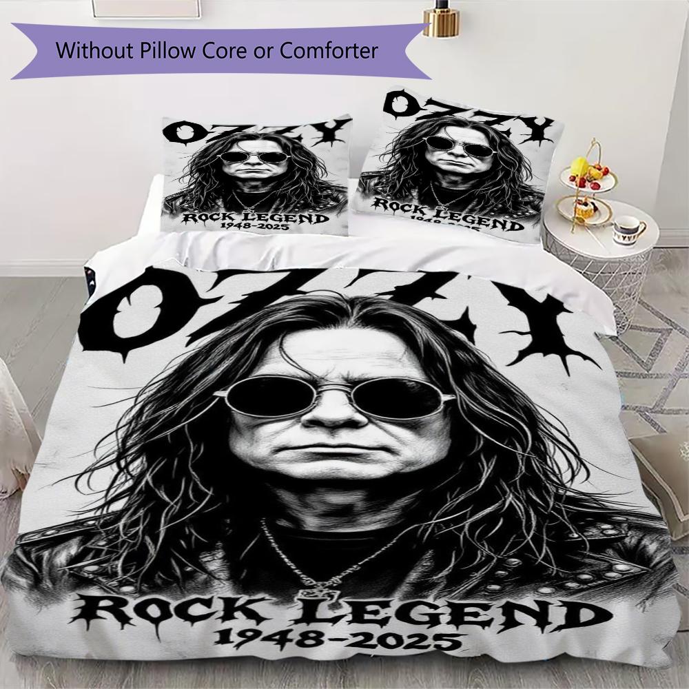 

Ozzy Osbourne Pattern Bedding uilt Set uilt Cover Pillowcase Home Decoration Birthday Gift (1 * duvet cover + 2 * pillowcase without core)74 135x200cm