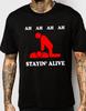 Ah Ah Ah Stayin Alive T Shirt Funny CPR Paramedic Emergency First Aid Parody Tee
