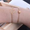 S Imple And Personalized Hollow L Otus Bracelet Fashion 2-piece Set