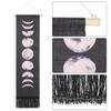 Household Handcraft Moon Cycles Pattern Wall Decorative Hanging Tapestry Room Decoration Supplies(Black 46x12in)