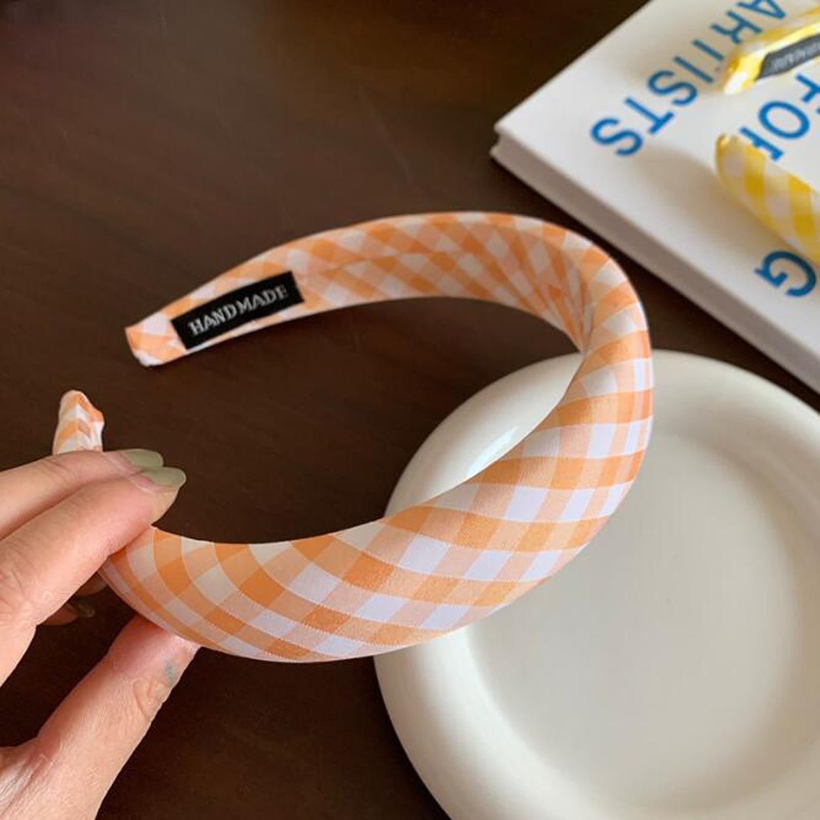 PROLY Новая Мода Женские Аксессуары для Волос Классическая Клетчатая Повязка для Волос Повседневный Губчатый Тюрбан Взрослый Ободок для Волос