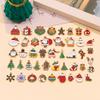 1pcs Stainless Steel Christmas Charms Gold Color Santa Claus Christmas Tree Enamel Pendants For DIY Earrings Necklaces Making