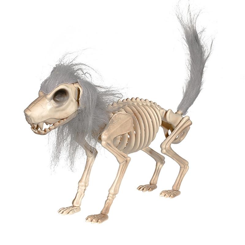 

Durable Plastic Halloween Dog Skeleton Property Portable Haunting House Decors For Garden And Home 1