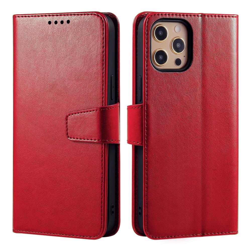 

For iPhone 14 Pro Max Case Stand Card Holder Wallet Leather Phone Cover Red
