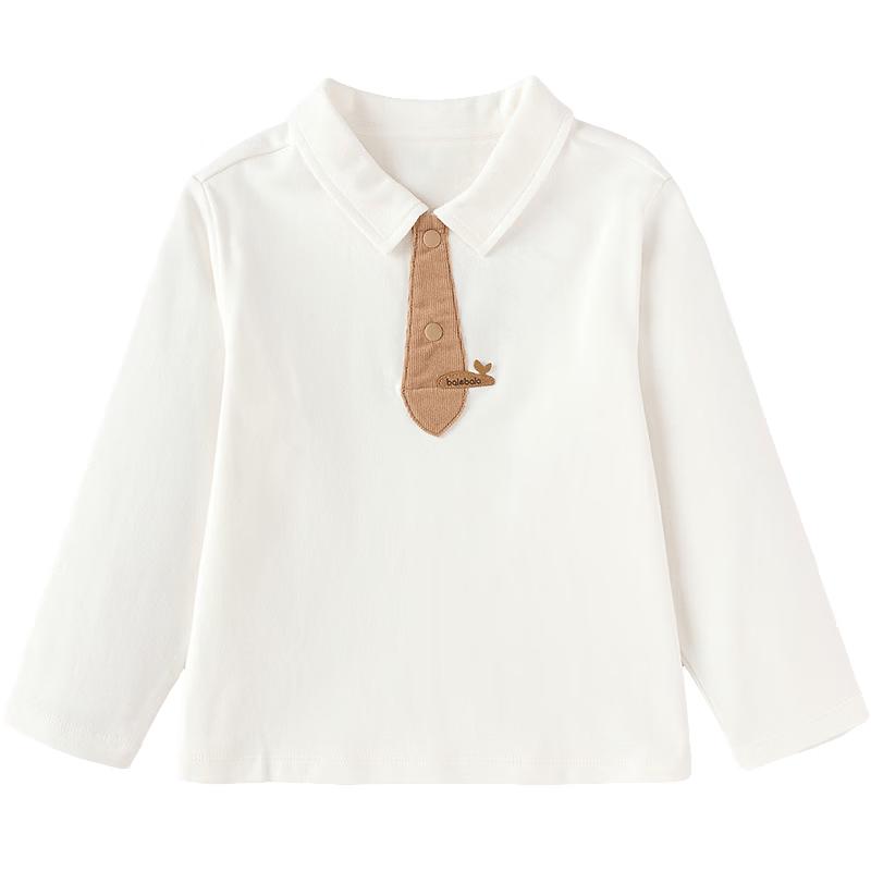 Balabala Boys' Long-Sleeve Tie Half-Placket T-Shirt