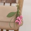 Handmade Flower Pu Leather Pendant Hanger Bag Pendant Multi-color Leather Keychain  Car Accessory